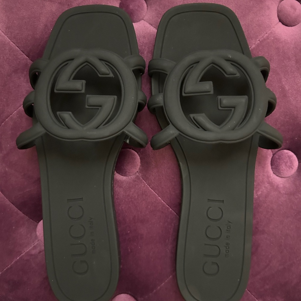 Black Slide Sandals
